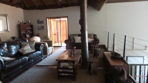 The viewing lounge where you can wrap yourself in a blanket with a cup of tea and watch the elephants We had to sit in here when we did any overnight observations but couldn't stay in the rooms :-(