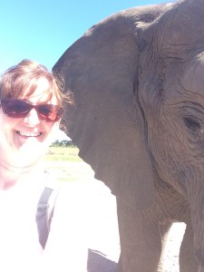A selfie with Thato - I couldn't get her whole face in ! 